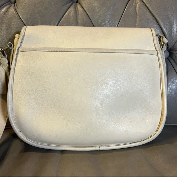 Vintage COACH Lenox Bone Crossbody / Shoulder Bag Made in US #9076 VTG Rare - Picture 6 of 17